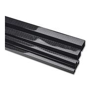 Tube carré en fibre de carbone 2 pièces longueur 500 mm surface peinte 3K tuyau complet sergé uni OD8 10 12 14 15 16 17 18 Pour Avions Télécommandés, Drones(18x18x16mm Twill)