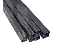 Tube carré en fibre de carbone 500 mm for accessoires de drones Rc Hobby OD 10 mm 15 mm 20 mm 22 mm 25 mm 30 mm, pièces d'hélicoptère RC, tout en carbone(30x30x28x500mm)