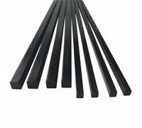 Tube carré en fibre, Lot de 10 tiges carrées en fibre carbone, pultrudées solides, 2 x mm à, longueur 500(10pcs 2.5x2.5x500mm)