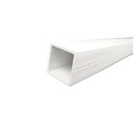 Tube carré en PVC - Blanc - Profilé pour poteau (15,5 x 1,5 mm)