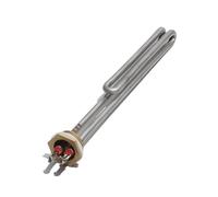 Tube chauffant à tête en cuivre, en acier inoxydable, 1 pouce/32mm/DN25, 110/220/380V, élément chauffant électrique for chaudière à eau 1/2/3/4/6kw, 1 pièce(220V,6KW 320mm 201SUS)