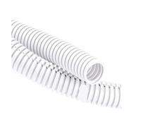 Tube conduit ondulé, Gaine de protection ondulée isolée en PP for faisceau câbles fendus, diamètre extérieur 7-28 mm, longueur 3/6 m, multicolore(White Closure,OD 21MM-6METERS)