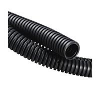 Tube conduit ondulé, Gaine de protection ondulée isolée en PP for faisceau câbles fendus, diamètre extérieur 7-28 mm, longueur 3/6 m, multicolore(Black Open,OD 13MM-3METERS)