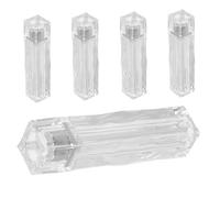 Tube Cosmétique pour Gloss à Lèvres 5 Pièces As, Aspect Cristal | Forme Cube Glacé à Rainures Ondulées, Stabilité Structurée et Effet Vitrine, pour Échantillons et Transport