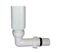 Tube coudé avec joint à rotule pour trop-plein d'un évier de cuisine - avec raccord à vis (2,5 cm) et joints