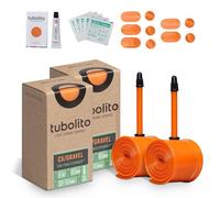 Tube CX/Gravel 700C x 32-50 mm, Valve Presta 42 mm/60 mm, léger, Solide et Compact, compatibilité avec Jantes et Freins à Disque