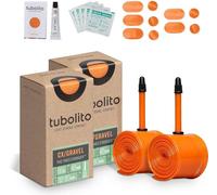 Tube CX/Gravel 700C x 32-50 mm, Valve Presta 42 mm/60 mm, léger, Solide et Compact, compatibilité avec Jantes et Freins à Disque