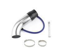 Tube D'admission D'air Froid Universel En Aluminium Bleu/rouge/argent/noir 76 Mm 3 Pouces Pour Voiture Tube D'admission Tuyau De Reniflard(Argent)