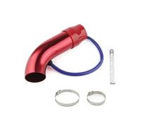 Tube D'admission D'air Froid Universel En Aluminium Bleu/rouge/argent/noir 76 Mm 3 Pouces Pour Voiture Tube D'admission Tuyau De Reniflard(Rouge)