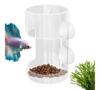 Tube d'alimentation de l'aquarium : tube d'alimentation du réservoir, alimentation de poisson d'aquarium, plateau avec tasse d'aspiration | Licol de nourriture de manière claire, accessoires pour