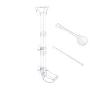 Tube d'alimentation pour aquarium, canal d'alimentation sous-marine, tube distributeur d'eau, accessoire de buse longue fine, plateau de chute anti-obstruction avec contrôle du débit constant
