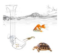 Tube d'alimentation pour crevettes - Concasseur d'alimentation d'aquarium, conduite claire pour réservoir de poisson - Barre d'alimentation transparente, bol à granulés sous-marins, bol à escargots