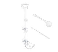 Tube d'alimentation pour crevettes | Tube d'alimentation pour aquarium avec brosse de nettoyage | Efficacité améliorée avec cuillère à mesurer | Mangeoire pour poissons d'aquarium pour nourrir les
