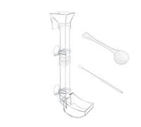 Tube d'alimentation pour crevettes | Tube d'alimentation pour aquarium avec brosse de nettoyage | Efficacité améliorée avec cuillère à mesurer | Mangeoire pour poissons d'aquarium pour nourrir les