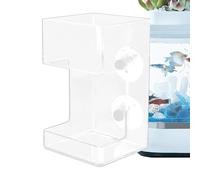 Tube d'alimentation pour poissons : mangeoire pour crevettes, plateau d'alimentation avec ventouse | Mangeoire transparente pour aquarium, mangeoire pour petits oiseaux, distributeur