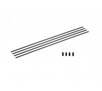 Tube d'antenne noir 4 pcs.