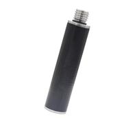 Tube d'arpentage composite de 10 à 60 cm de long avec tige d'extension 5/8 pour mesurer la hauteur et des lectures précises Noir