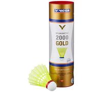 Tube de 12 volants de badminton Victor Nylon Shuttle 2000 Rouge TU