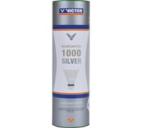 Tube de 6 volants de badminton Victor Nylon Shuttle 1000 Rouge TU