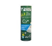 Talbot Torro - Volants de badminton ELI - Tube 6, jupe blanche, vitesse moyenne, tête mousse dure