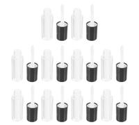 Tube de Brillant à Lèvres Vide 1, 2ml en Plastique Noir, Lot de 10 | Usage Quotidien et Échantillons, Facile à Ranger, Étanche, pour Débutants