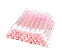 Tube de brosse à cils réutilisable, 50 pièces, jetable, Tube de brosse à sourcils, anti-poussière, scintillant, diamant cassé en bas