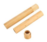 Tube De Brosse À Dents En Bambou, Tube De Voyage En Bambou, Tube En Bambou Portable, Tube En Bambou Synthétique, Tube De Brosse À Dents Pour Adulte 2 Pièces