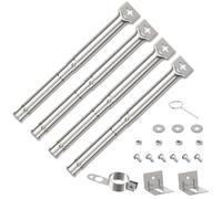 Tube de Brûleur Réglable pour Campingaz,Blooma,Charbroil,FirePlus,Pièces de Rechange de Universal Barbecue Brûleur en Acier Inoxydable,Brûleur Universel de Tube réglables (30,8cm a 44,9 cm, 4 piezas)