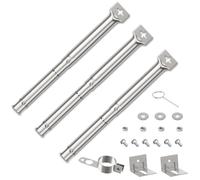 Tube de Brûleur Réglable pour Campingaz,Blooma,Charbroil,FirePlus,Pièces de Rechange de Universal Barbecue Brûleur en Acier Inoxydable,Brûleur Universel de Tube réglables (30,8cm a 44,9 cm, 3 piezas)