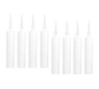 Tube de Calfeutrage pour Mastic en Plastique Vide 8 Pièces Blanc | Pointe Ajustable et Bouchons Piston, Mélange Personnalisé, Lignes Propres, pour Joints de Carrelage et Cadres de Fenêtre