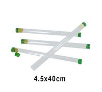 Tube De Flotteur De Pêche En Plastique, 40/50cm De Long, Bobbes Épais Transparents, Embouts De Protection, Accessoires De Matériel, 1 Pièce
