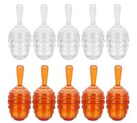 Tube de Gloss à Lèvres Vide 5ml Lot de 10 Pièces Abs Marron | Format Compact, pour Soin et Gloss, Finition Étanche, Design Nid D’abeille Original