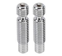 Tube de gorge Hotend entièrement métallique en alliage de titane, résistant aux hautes températures, intérieur lisse, usiné avec précision pour imprimante 3D, lot de 2 pièces (Type de thread à courte