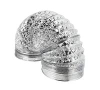 Tube de hotte de cuisine en papier d'aluminium, 1 pièce, tuyau d'échappement télescopique, Tube de séchage en papier d'aluminium (Color : Silver, Size : 200X18X18CM)