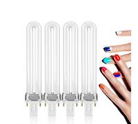 Tube de lampe de dessiccateur à ongles, 4 pcs/set 9W ampoules en forme de U pour ampoule de rechange de lampe UV Nail Art
