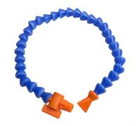 Tube de liquide de refroidissement avec interrupteur pour tuyau BPS de 30 à 60 cm, filetage extérieur de 1,27 cm, tuyau d'eau et d'huile flexible pour tour, fraiseuse CNC, bleu 500 mm avec buse ronde