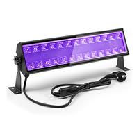 Tube de lumière noire UV 100 W, bar Lampe noire avec câble d'alimentation de 1,5 m - Prise et interrupteur En aluminium - Pour couleur néon, couleur corporelle, Halloween, scènes, décoration de fête