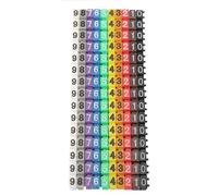 Tube de Marqueur de Câble coloré, Marqueur de Numérotation de Fil à Clipser Durable pour Identifier Les Câbles 100 Pièces pour L'organisation du Bureau à Domicile en Plastique (#1)