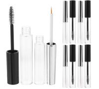 Tube de Mascara en Plastique Transparent 2 Ensembles Vide 10ml | Capuchon Hermétique, Corps Visible, pour Gel et Sérums Sourcils, Voyage et Kit Maquillage