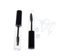 Tube de Mascara Vide 10ml en Plastique Transparent, 2 Pièces | Brosses et Entonnoirs Inclus, sans Fuite, Plastique, Niveau Restant Visible, Voyage et Occasions Spéciales