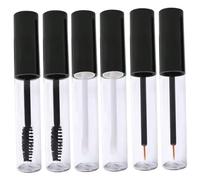 Tube de mascara vide, 6 pièces baguette de mascara 10 ml, tube facile à utiliser, accessoires d'outils beauté réutilisables transparents pour bouteille récipient cosmétiques crème c