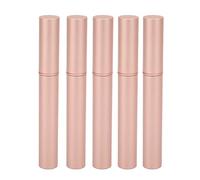 Tube de Mascara Vide de 5 Pièces avec à Cils, Bouteille de Contenant de Crème pour Cils en Métal de 4 Ml avec Bouchon en Caoutchouc pour Cosmétiques Bricolage, or Rose