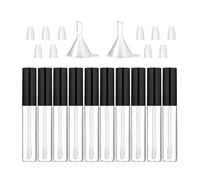 Tube de mascara vide pour le voyage avec baguette de cils, flacon de crème de 10 ml avec entonnoir et bouchon d'écoulement, tube de mascara vide avec bague-cils