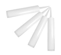 Tube de Mastic Vide Réutilisable 300ml, Embout Précis Blanc | Joints de Carrelage et Cadres, Plastique Minimaliste, Coupe de Pointe, Usage Professionnel