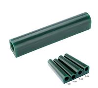 Tube de Moulage de Cire d'anneau Cire Bague Moule d'anneau de Bijoux, Cire Verte Dure, Fonctionne avec Le Grand Tube de côté Plat, Lisse à l'intérieur, pour Matériel de Moulage à la Cire