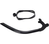 Tube de natation avec sangle en silicone - Embout pour adultes plongent devant Formation Tuba pour débutants Noir