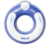 Tube De Natation Gonflable Bleu Et Blanc avec Doubles Poignées, Pompe Intégrée, Anneau Portable Et Étanche