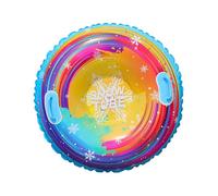 Tube de Neige Gonflable, Luge Gonflable 87cm avec Poignées Tube Siège de Ski, Traîneau de Ski, Résistant Au Froid, Traîneau Gonflable, pour Jeux de Neige en Plein Air d'hiver, Luge d'hiver, Jaune