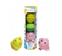 Lalaboom - Perles de Motricité - Tube Animaux de La Ferme - Jouet d'Éveil et d'Assemblage - Jeu de Construction Formes et Couleurs - Évolutif de 10 Mois à 4 Ans - 6 Pièces, BL312