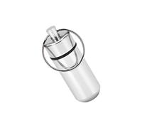 Tube de Pilule de, Bouteille de médicament imperméable, matériau épais, Alliage d'aluminium de qualité Alimentaire, Portable, résistant à l'humidité pour Les Parcs Aquatiques de(Argent)